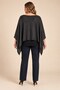 Silvery Mercerized Knitwear Cape Black (Sizes 38-54) - 5