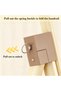 3 Step Cream Folding Ladder with Wide Anti Slip Pedals and Flip Up Handrail Space Saving Foldable Design for Home Kitchen Office and Daily Use - 6