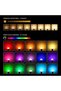 مصابيح LED متغيرة الألوان RGB مع جهاز تحكم عن بعد، مصباح LED قابل للتعتيم، قاعدة لولبية E26، تعادل 40 واط - 3