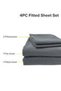 King Size 4Pc Fitted Sheet Set | Soft Microfiber Material | - 5
