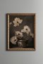 White Flowers in a Pot on a Dark Background - Vintage Patterned Painting - Fine Model