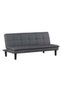 Modern Convertible Sofa Bed in PU Leather, Convertible Recliner for Living Room, 180 x 92 x 81cm, Dark Grey - 2