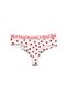 Women's Cheeky Panties - Burgundy Hearts