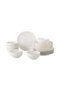 18 piece Porcelain Dinnerware Set, Set for 6, Microwave & Dishwasher Safe, White with Golden Rim - 2