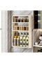 Plastic Adhesive Wall Mounted Bedside Accessories Organizer, Pantry Organizers and Storage or Kitchen Organization for Organizing, Bathroom, Pantries, 40 x 10 x 59.5 cm, Cream - 5