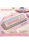 لوحة مفاتيح ميكانيكية لاسلكية C98 بتصميم كعكة لطيفة (لون بيج، مفتاح Milk V2) - 6
