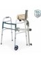 Walker Platform Attachment with Dual-Level Step-Up Walker with 5" Wheels, Forearm Support Crutch Bundle for Stroke Recovery, Arthritis, and Senior Mobility Assistance - 6