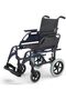 BREEZY Style 16 Inch Lightweight Folding Transit Wheelchair, 9kg Aluminum Transport Chair, 125kg Capacity, Adjustable Armrests & Legrests, Compact Travel Wheelchair for Seniors, Adults & Caregiver
