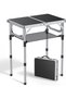 Folding Camping Table,Adjustable Heights Portable Picnic Table with Mesh Storage Layer,Aluminum Ligh
