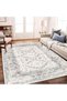Carpet Rug Anti-Slip- Size- 244 x 305 (8 x 10 ft) | Color- Cream & Grey |Boho Floral| Ideal as Carpets for Living room, Bedroom & Office - 2