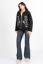 Women's Winter Black Florencia Sequin Embroidered Suede Jacket 8654