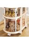 4-Tier Shelf with Visible Drawer and Wheels, Multifunctional - 4