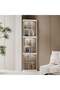 3 Layers Narrow Corner Bathroom Storage Cabinet with Doors f