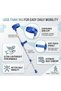 | Single Elbow Crutch | Adjustable Forearm Crutch 96-114cm, Flexible Cuff, Ergonomic Grip, Lightweight Walking Aid, 100kg Capacity, Adult Mobility Support for Injury Recovery, Blue - 5