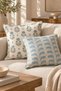 Set of 2 Decorative Cushion Covers with Piping and Digital Print 43X43 cm - Azure Garden - 5