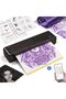 A4 Thermal Portable Printer, Supports 8.26"x11.69" US Letter, Wireless Inkless Bluetooth Mobile Travel Compatible with Android and iOS, Prints Documents,Tattoo Paper, Photos(Grey)