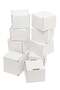 Pack of 10 Corrugated 3 ply Cardboard Moving Boxes, Size- 12.5 L x 12.5 W x 10 H cm. Multi-Use White Boxes for Packaging, Shipping, Storage and Organizing