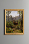 Majestic Deer in the Forest - Vintage Patterned Painting - Fine Model