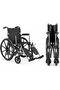 Heavy Duty Bariatric Manual Wheelchair Steel Folding Chrome Frame, 175kg Capacity, Elevating Legrests, Besco Quality Mobility Chair for Seniors & Adults (20 inch) - 2