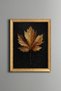 Autumn Leaf on Dark Background - Vintage Patterned Painting - Fine Model