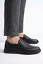 Zrj1901 Premium Laceless Genuine Leather Orthopedic Men's Classic Shoes - Black
