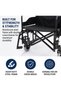 Extra Wide Heavy Duty Bariatric Manual Wheelchair, 28” Seat, 318kg Capacity, Double Cross-Brace Frame, Pneumatic Tires, Swing-Away Footrests, Foldable Durable Mobility Chair - 3