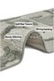 Carpet Rug Maze Tufted Design Dark Grey | Size - 120x170 cm - 4