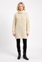 Women's Turtleneck Long Oversize Knitwear Tunic with Side Slits - 4