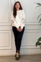 Sweatshirt with Embroidery on the Front and Sleeves - 6