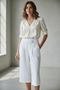 Pantaloni Sharon Coulette White