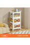 3 Layers Plastic Storage Organizer with Wheels, 2 Door+1 Low - 2