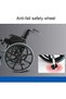 Heavy Duty Bariatric Manual Wheelchair Steel Frame, 24” Extra Wide Seat, 125kg Capacity, Foldable Mobility Chair, Flip-Up Armrests, Inflatable Mag Wheels, Durable Transport Wheelchair - 5