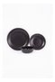 12 Piece Porcelain Dinnerware Set, 4 x 27 cm Dinner Plates, 4 x 19.5 cm Side Plates, 4 x 15.2 cm Soup Plates, 4 x Bowls | Dishwasher and Microwave Safe | Black - 2