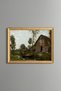 Farmhouse among the Trees - Vintage Patterned Painting - Fine Model