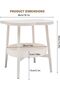2-Tier Sofa End Table, Modern Small Coffee Table Accent Table, Clover Shaped Side Table, Snack Table - 2