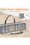 CD Storage Bags, Clear PVC Plastic CD Case Holder with Handles, Front Window Zipper Design, Stackabl - 3
