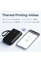 D11 Label Maker Machine with Tape, Portable Bluetooth Thermal Label Printer Wireless Connection Multiple Templates for Home Office Small Business Storage Organizing Rechargeable, Black - 2