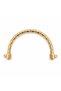 Patterned Gold Metal Bag Handle 12X8 cm – Golden Yellow Self-Ring Round Bag Handle - 3