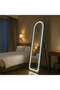 Full Length 150 L x 40 W CM LED Light Arched Shape Mirror With Stand, Smart Touch Switch for Lightning, Great for Bedroom, Living Room and Entrance - Black Border - 4