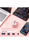ماوس كمبيوتر لاسلكي شفاف Q9، ماوس 2.4G/بلوتوث (وردي) - 8