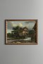 Old Water Mill by the River - Vintage Patterned Painting - Fine Model
