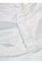 No Hook Shower Curtain with Snap in Liner Replacement - Waterproof Fabric - Waffle Pattern, 180 x 188 cm Size - White - 5