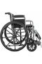 Heavy Duty Bariatric Manual Wheelchair Steel Folding Chrome Frame, 175kg Capacity, Elevating Legrests, Besco Quality Mobility Chair for Seniors & Adults (20 inch) - 6