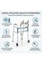 Walker Platform Attachment with Dual-Level Step-Up Walker with 5" Wheels, Forearm Support Crutch Bundle for Stroke Recovery, Arthritis, and Senior Mobility Assistance - 7