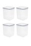 4-Piece Plastic Food Storage Containers with Lids And Measur - 2