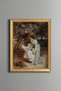 Mother and Children in the Flower Garden - Vintage Patterned Painting - Fine Model