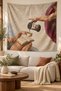 Adem's Creation Inspired Coffee Themed Art Stain Resistant Fabric Wall Covering Wall Tapestry Tapestry
