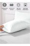 King Size 4 Pc Fitted Sheet Set | Soft Microfiber Material | Bright White Color | 1 Fitted Sheet 180 X 200 Cm With 40 Cm Deep Pocket, 1 Flat Sheet 260 X 280 Cm, 2 Pillow Cases 50 X 100 Cm | - 4