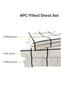 King Size 4Pc Fitted Sheet Set | Soft Microfiber Material | - 5