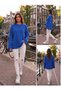 Long Sleeve Cotton T-Shirt Oversize Wide Sleeve Women's Loose Long Basic T-Shirt - 4